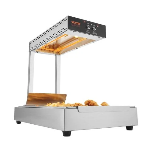 Support smartphone Electric 750W Food Heat Lamp Warmer Fries & Snacks