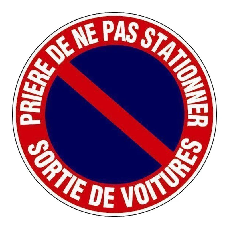 Clé de purge LOT DE 5 DISQUES Ø30 PRIERE DE NE PAS STATIONNER SORTIE DE VOITURES