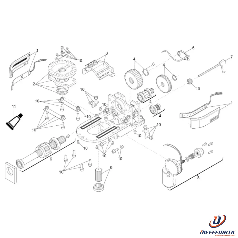Gruppo Motore S2500I Faac 63003382 Ricambio Originale Automazione Automatismi