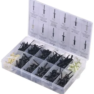 Assortiment de rivets en plastique SW-Stahl universels 235 pièces S8016 choisir à bas prix