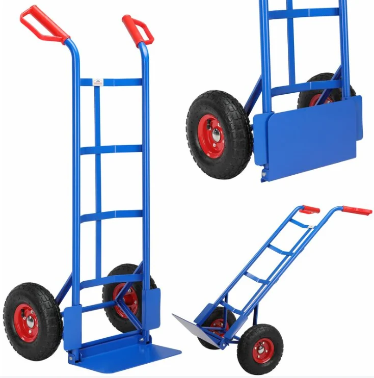 Gardebruk Hand Truck Pliable Up to 200kg Pneumatic Tires Grab Handles Cart Transport Cart Hand Truck avec certificat d'ori...