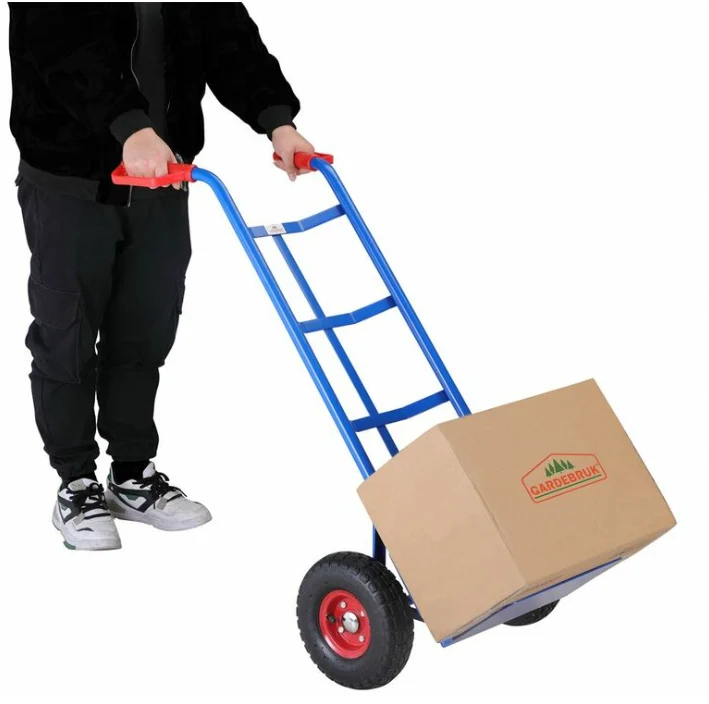 Gardebruk Hand Truck Pliable Up to 200kg Pneumatic Tires Grab Handles Cart Transport Cart Hand Truck avec certificat d'ori...