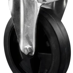 Rouleau de transport BS rollers rouleau fixe largeur de roue 50 mm roue Ø 200 mm capacité de charge 300 kg pneus élastique...
