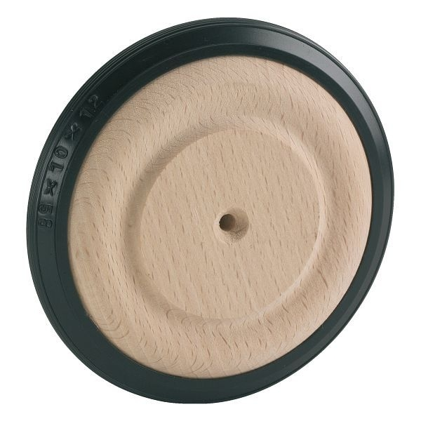 Dörner + Helmer roue en bois de hêtre brut sans roulements avec pneus en caoutchouc 84x14 mm lot de 10 708140 magasiner à...