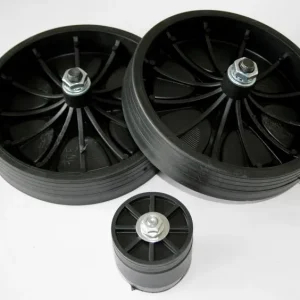 Jeu de roues ELMAG VINYLE pour WERKER 315 (Abac) Ø 175 mm + tampon 45+10mm avec axes et vis 9100368 acheter à bas prix