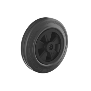 Roue en caoutchouc rempli Wicke avec pneus en caoutchouc standard noirs montés sur une jante en plastique GK 160/40 / 4R 1...