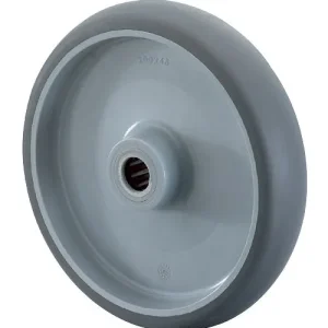 Roue en caoutchouc à rouleaux BS largeur de roue 32 mm roue Ø 125 mm capacité de charge 120 kg pneus gris thermoplastique...