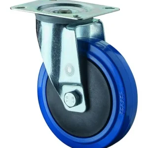 Rouleau de transport BS rollers largeur de roue 32 mm Ø roue 125 mm capacité de charge 175 kg pneus élastiques bleus roule...