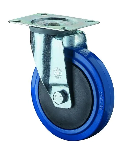 Rouleau de transport BS rollers largeur de roue 32 mm Ø roue 125 mm capacité de charge 175 kg pneus élastiques bleus roule...