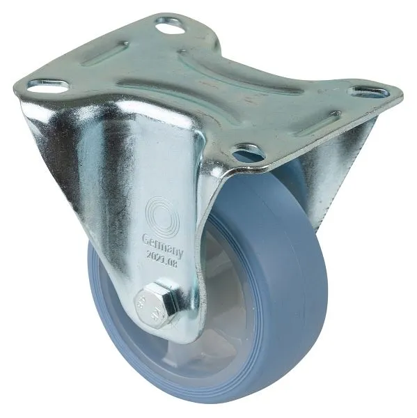 Rouleaux BS rouleau de transport rouleau fixe roue en caoutchouc thermoplastique pneu bleu évident roulement à rouleaux pl...