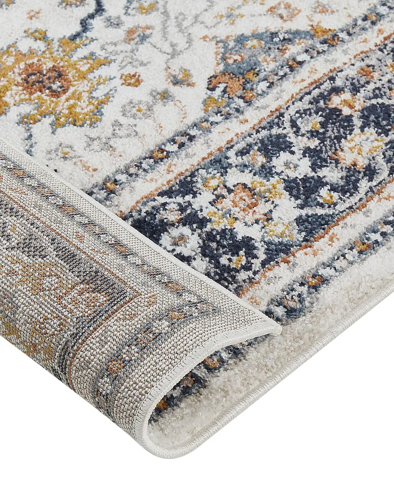 Runner Rug 80 x 300 cm Chamois and Blue ARATES
