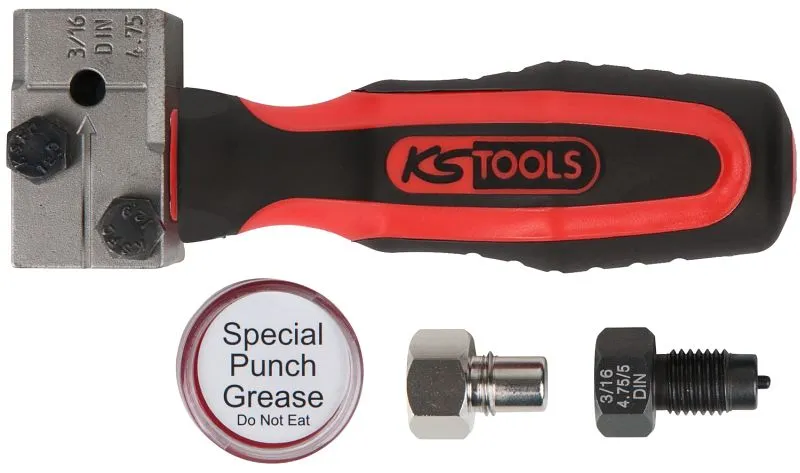 KS Tools FLAREFIXeco jeu d'outils d'évasement universels pour conduites de frein 475 mm 4 pièces 122.121...
