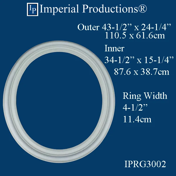 IPRG3002-POL Oval Ring 43-1/2" x 34-1/2" ArchPolymer Personnalisé Order