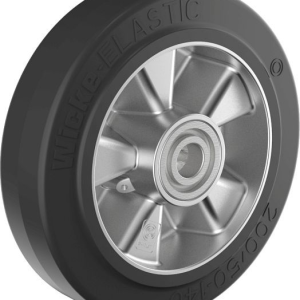 Roue haute résistance Wicke avec pneus Wicke-ELASTIC® noirs sur jante en aluminium moulé sous pression de haute qualité DE...