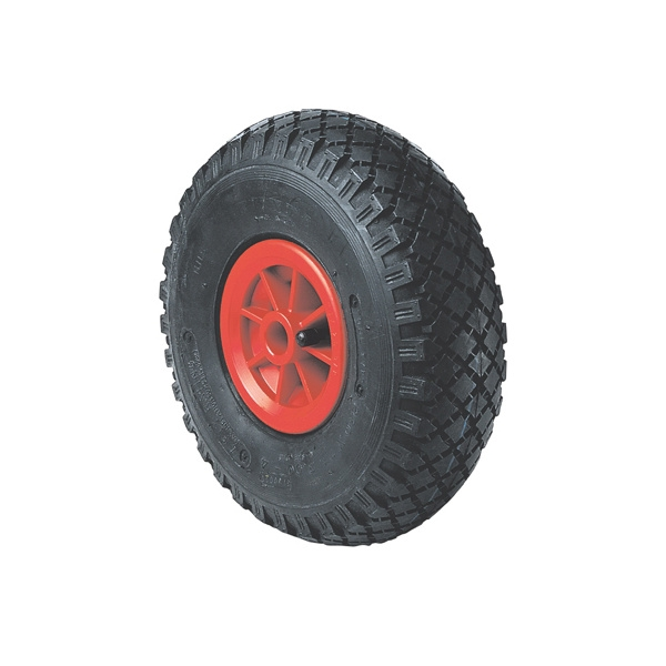 Roue de manutention BULLE - 150 kg - caoutchouc gonflable - 260 x 85 mm Alésage : 25mm Longueur de moyeu : 75mm - GUITEL