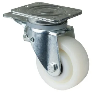 Roues BS Roulette durable avec frein largeur de roue 45 mm Ø roue 125 mm capacité de charge 600 kg bande de roulement/corp...