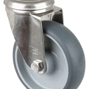 Rouleau de transport en acier inoxydable BS rollers largeur 30 mm Ø100 mm jusqu'à 80 kg pneus thermoplastiques gr...