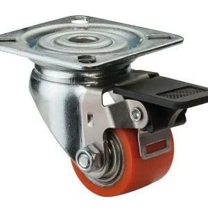 Rouleaux BS rouleau concentré avec frein largeur 25 mm Ø35 mm jusqu'à 100 kg bande de roulement polyuréthane corp...
