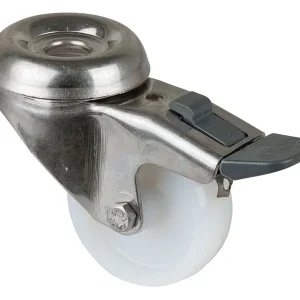 Rouleaux BS rouleau d'appareil en acier inoxydable avec frein largeur 18 mm Ø50 mm jusqu'à 55 kg bande d...