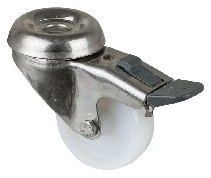 Rouleaux BS rouleau d'appareil en acier inoxydable avec frein largeur 18 mm Ø50 mm jusqu'à 55 kg bande d...