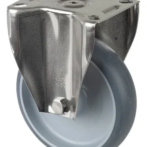 Rouleaux de transport BS rollers inox rouleau fixe largeur 35 mm Ø125 mm jusqu'à 100 kg pneus thermoplastiques gr...