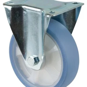 Rouleaux de transport à rouleaux fixes BS roue en caoutchouc thermoplastique pneu bleu évident roulement à rouleaux plaque...
