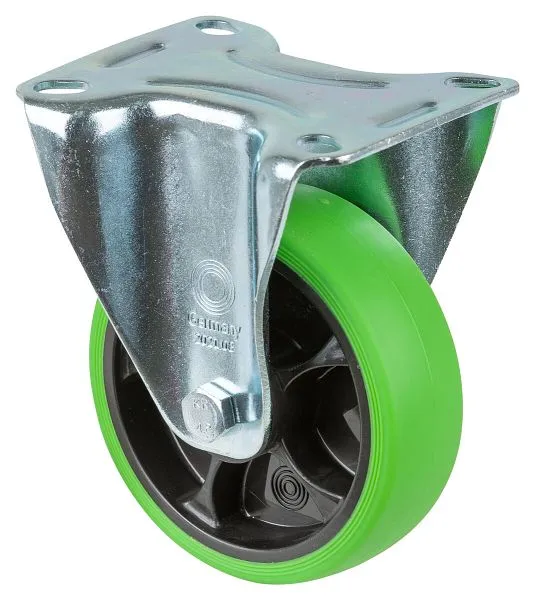 Rouleaux de transport à rouleaux fixes roue en caoutchouc thermoplastique pneu vert roulement à rouleaux plaque diamètre :...
