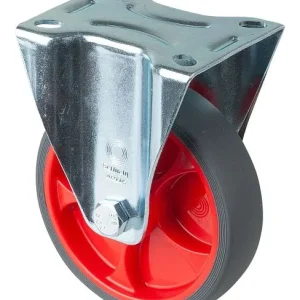Rouleaux de transport à rouleaux fixes BS roue en caoutchouc thermoplastique pneu gris roulement à rouleaux plaque diamètr...