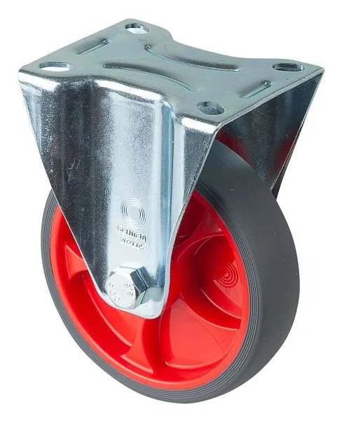 Rouleaux de transport à rouleaux fixes BS roue en caoutchouc thermoplastique pneu gris roulement à rouleaux plaque diamètr...