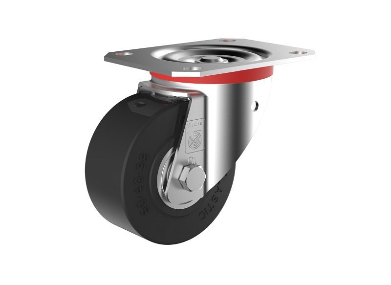 Roulette pivotante ferme Wicke avec pneus Wicke-ELASTIC® noirs sur jante en acier GS L 01/80 / 40K 174545N acheter à bas prix