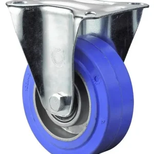Roulettes BS pour boulangerie roulette fixe largeur de roue 40 mm roue Ø 100 mm capacité de charge 100 kg caoutchouc bleu...