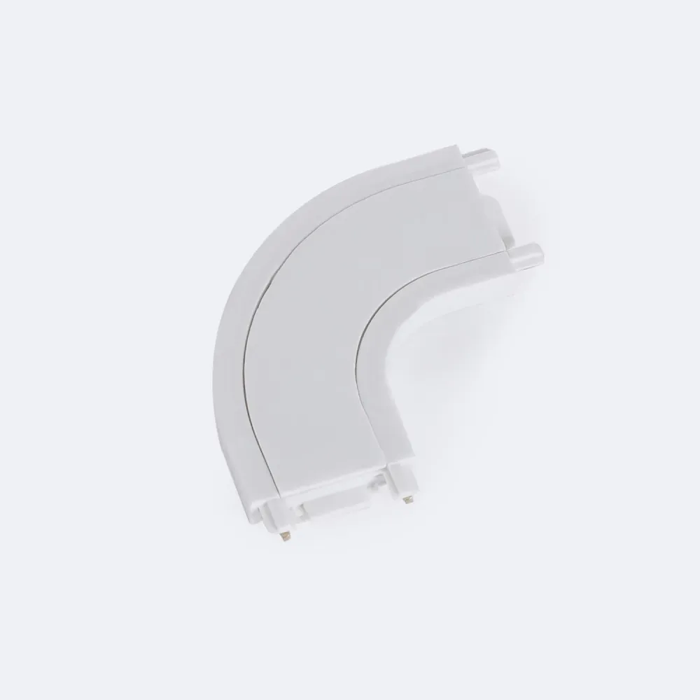 Connecteur Courbé Type L pour Rail Magnétique SuperSlim 25mm 48V En Saillie en noir mat