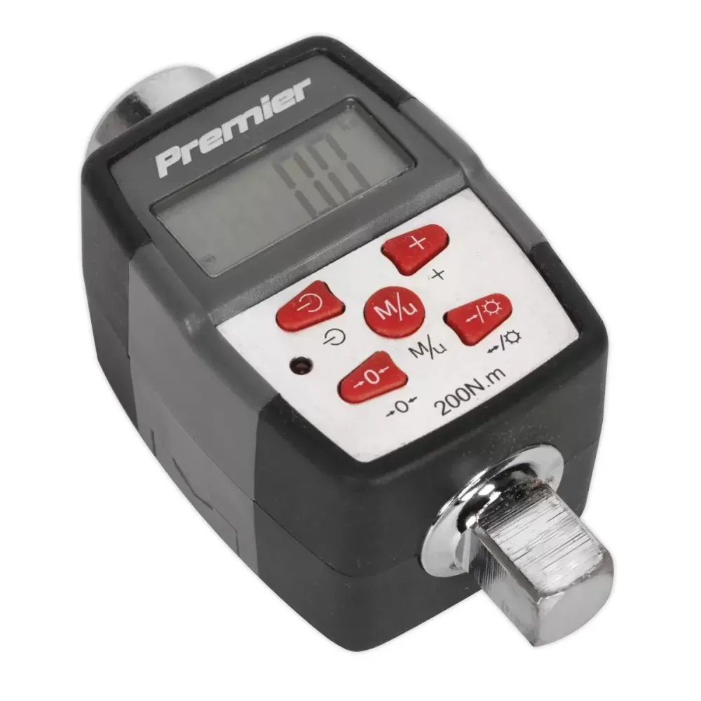 Rétroviseur sport Sealey STW291 Torque Adaptor Angle Function Numérique 1/2"Sq Drive 20-200Nm