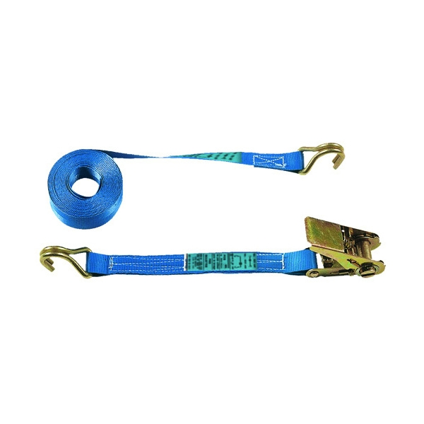 Sangle d'arrimage 2 parties bleu 5 mètres 400 daN doigts serrés - PMS INDUSTRIE en noir mat