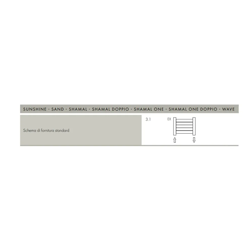 Radiateur hydraulique à plaque horizontale 585x2000 mm entraxe 50 mm modèle TermoCrea Blanc