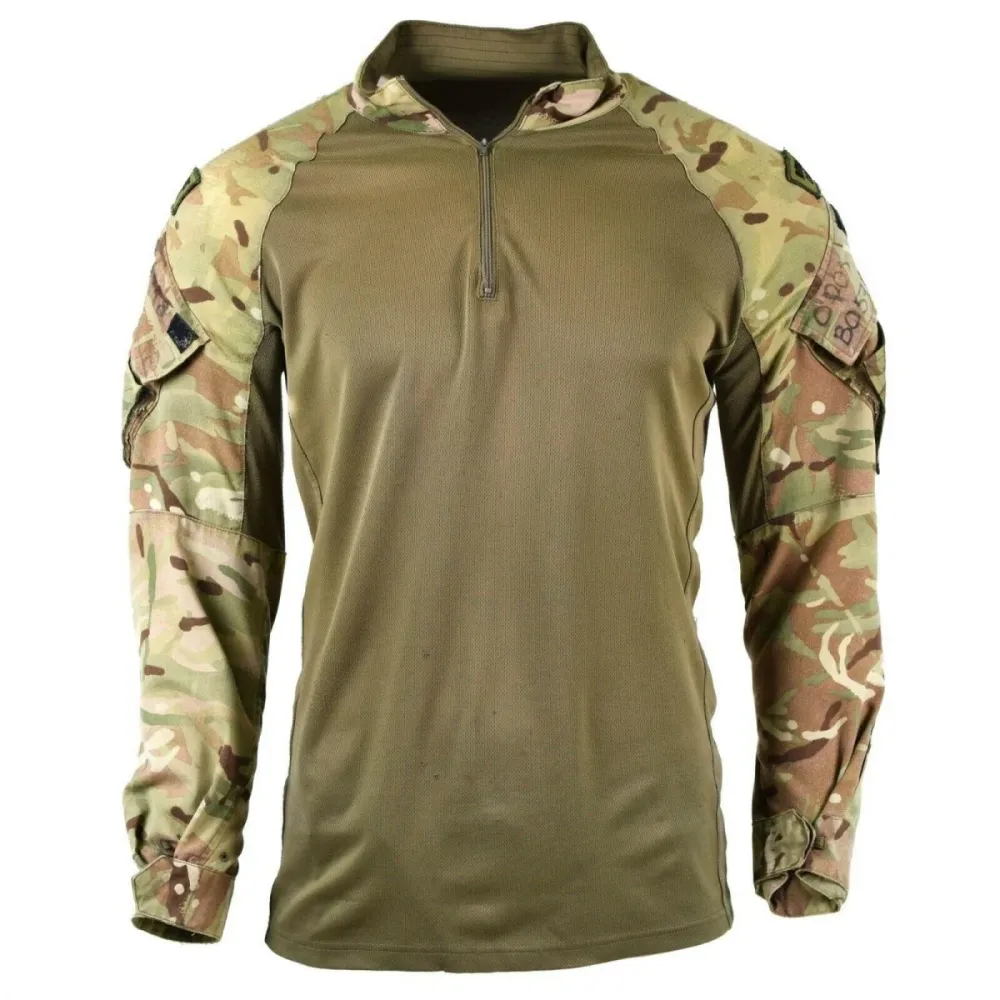 Sweat-shirt militaire camouflage britannique d'origine UBAC MTP pour sous-vêtements Certifié CE