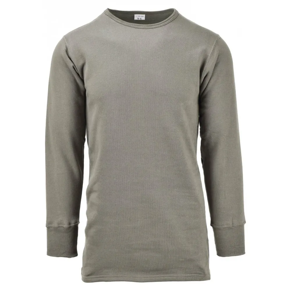 Vrai sous-chemise thermique militaire française en peluche, surplus d'hiver de l'armée olive, NEUF