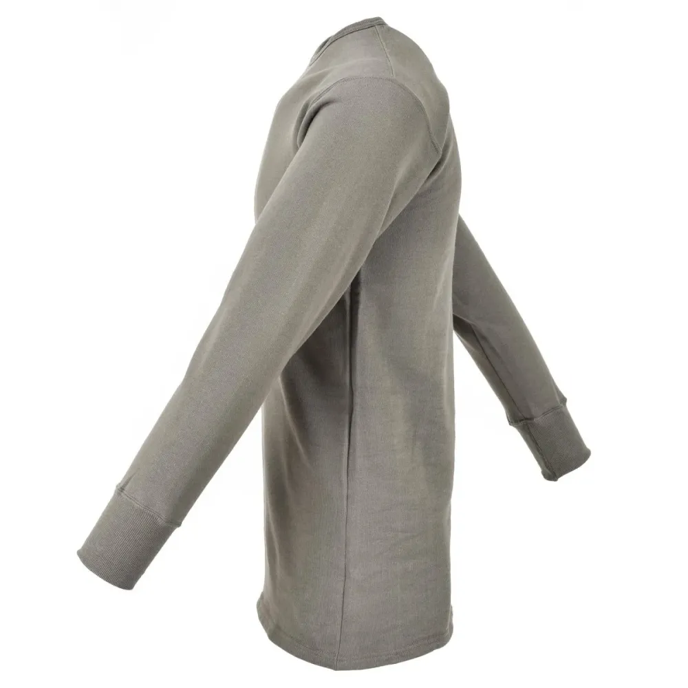 Vrai sous-chemise thermique militaire française en peluche, surplus d'hiver de l'armée olive, NEUF