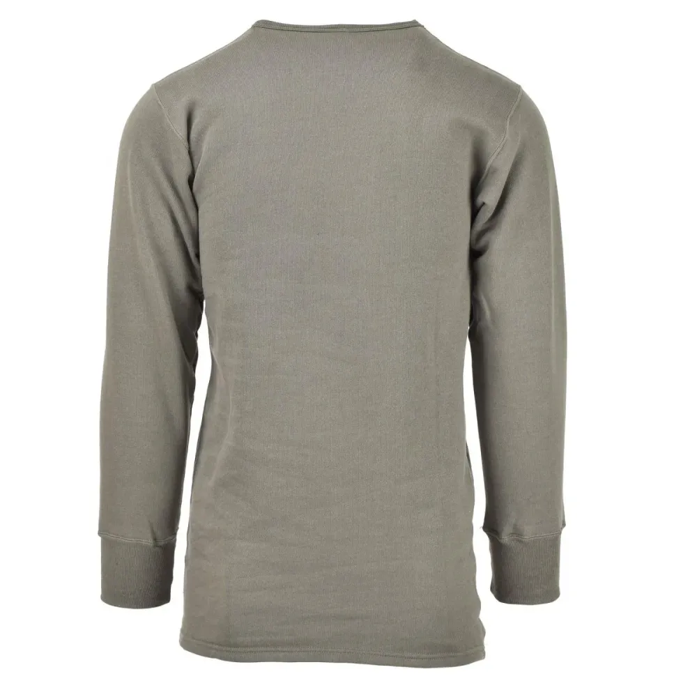 Vrai sous-chemise thermique militaire française en peluche, surplus d'hiver de l'armée olive, NEUF