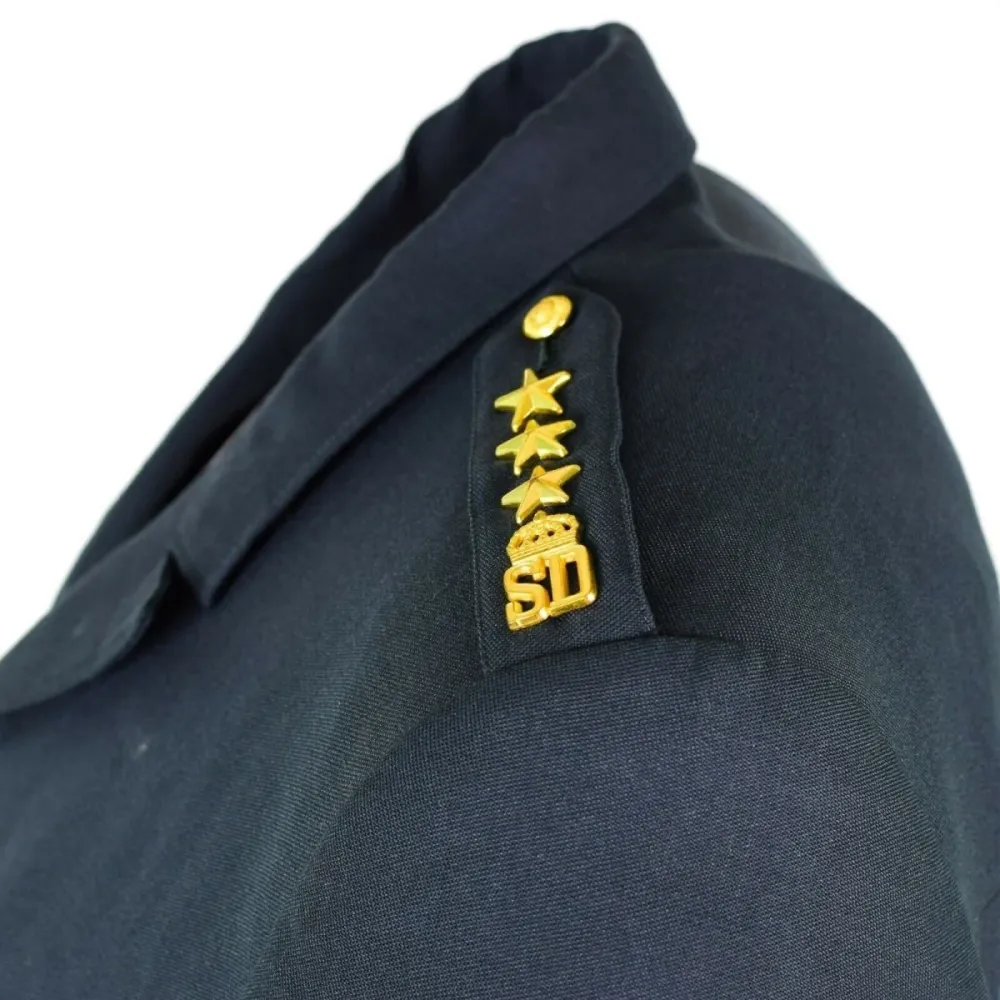 Véritable uniforme de parade bleu d'infanterie de l'armée suédoise, veste de tenue militaire suédoise Coffre rigide 45L