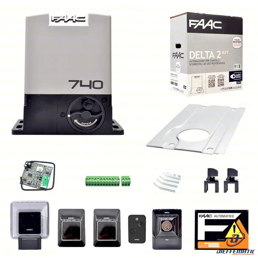 Faac Delta 2 740 Kit Per Cancello Scorrevole Apri Automazione Apricancello 230V