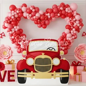 Fond photo Saint-Valentin Voiture nostalgique Fond Saint-Valentin par Magali