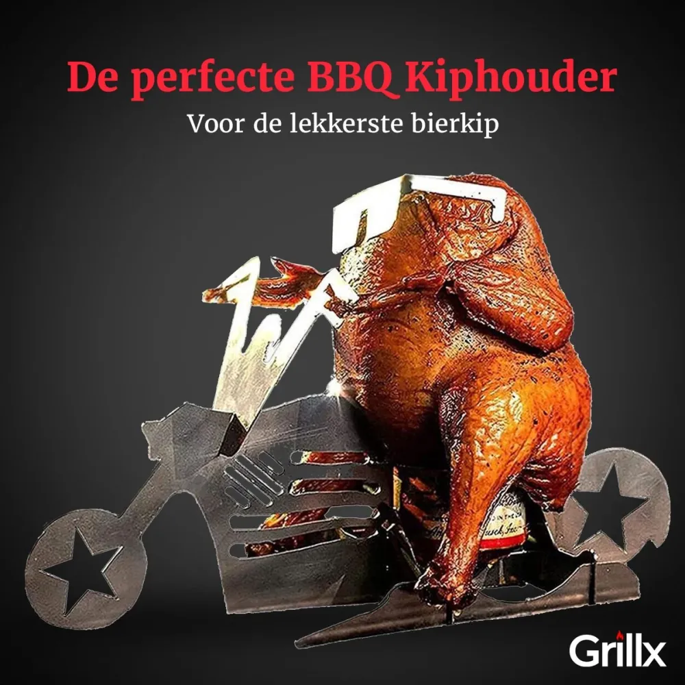 GrillX BBQ Support de canette de bière - Poulet à la bière - Vélo avec fixation universelle