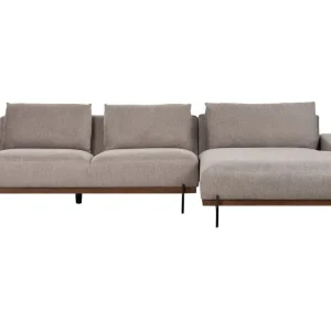Left Hand Corner Fabric Sofa Light Brun MARIFERD