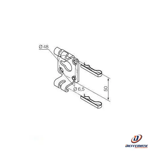 Nice 525.10040 Supporto Courant Con 2 Fori Svasati 6,5 Mm X Neo Medium Ø 45 Mm