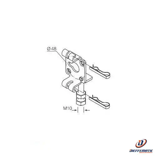 Nice 525.10042 Supporto Courant Regolabile Con Vite 10 Mm X Neo Medium Ø 45 Mm