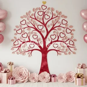 Racing Fond pour la Saint-Valentin Arbre en cœurs Présentoir de cadeaux Fond pour la Saint-Valentin par Magali