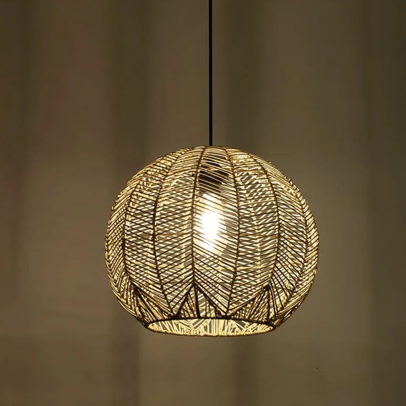 Abat-jour pour suspension Mia en rotin - ⌀ 38 cm - naturel - Montage Direct