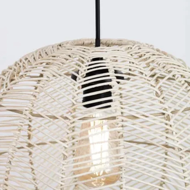 Abat-jour pour suspension Mia en rotin - ⌀ 38 cm - naturel - Montage Direct