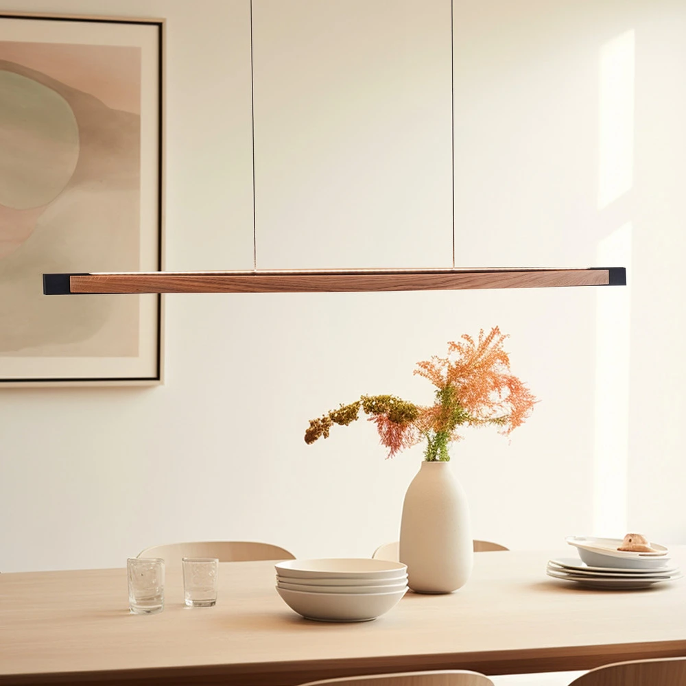 Amortisseur arrière Quitani Suspension LED Kiere, chêne/noir, 118 cm